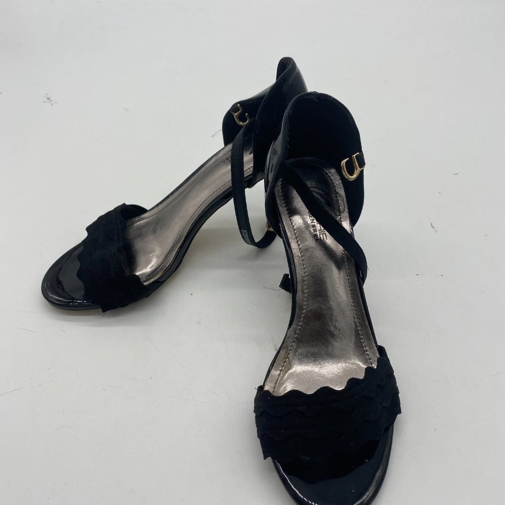 Black Open  Toe Ankle Strap Sandals High Heel Pumps Wedding Party Shoes